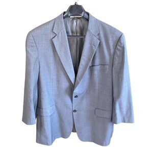 Burberry London Gray Wool/Silk Blend Mens Two-Button Blazer Jacket 48R